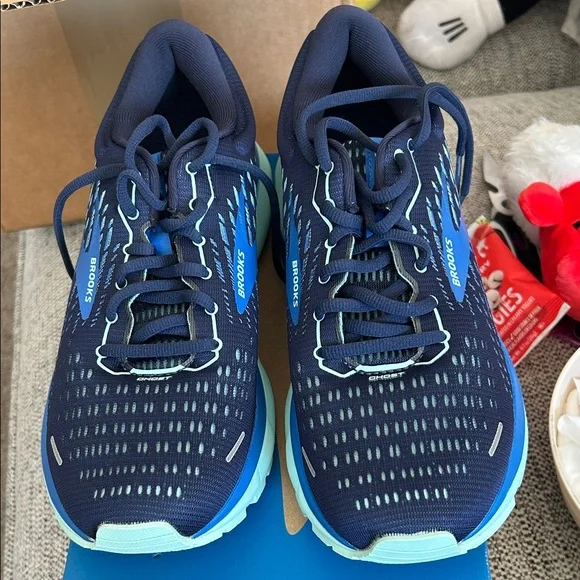 Brooks Ghost 13 Women's Shoes - Blue and Black - Picture 8 of 8